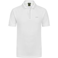 BOSS GREEN Glattes Poloshirt mit Streifen-Akzenten und Logo-Emblem