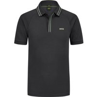 BOSS GREEN Glattes Poloshirt mit Streifen-Akzenten und Logo-Emblem