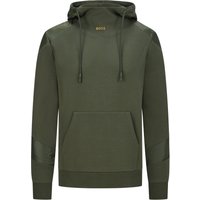 BOSS GREEN Hoodie mit changierenden Nylon-Einsätzen