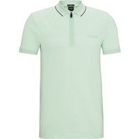 BOSS GREEN Poloshirt mit Kontrastakzenten und Zip