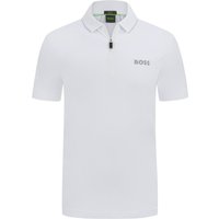 BOSS GREEN Poloshirt mit Kontrastakzenten und Zip