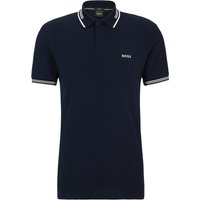 BOSS GREEN Poloshirt mit Streifen-Akzenten und Logo-Print