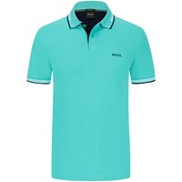 BOSS GREEN Poloshirt mit Streifen-Akzenten und Logo-Print