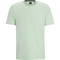 BOSS GREEN T-Shirt mit Mesh-Kragen und Label-Schriftzug