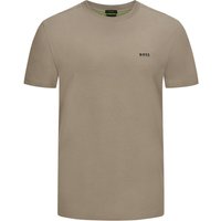 BOSS GREEN T-Shirt mit gummiertem Logo-Emblem