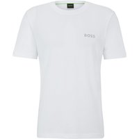 BOSS GREEN Unifarbenes T-Shirt mit gummiertem Logo-Relief