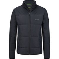 BOSS GREEN Wattierte Jacke mit gummierten Logo-Details