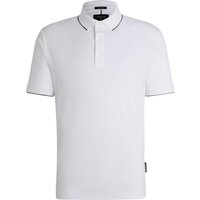 BOSS Glattes Poloshirt aus merzerisierter Baumwolle