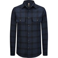 BOSS Heavy Overshirt mit tonalem Glencheck-Muster