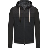 BOSS Hybrid-Sweatjacke mit Wattierung und Kapuze