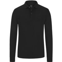 BOSS Langarm-Poloshirt aus glatter Baumwolle