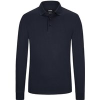 BOSS Langarm-Poloshirt aus glatter Baumwolle