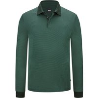 BOSS Langarm-Poloshirt mit feinem Strickmuster