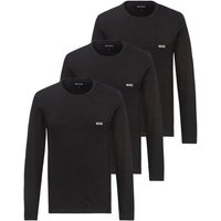 BOSS Langarmshirt longsleeve-Shirt R-Neck Classic COTTON 3pcs/pack (3-tlg) mit BOSS Logo-Schriftzug