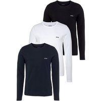 BOSS Langarmshirt longsleeve-Shirt R-Neck Classic COTTON 3pcs/pack (3-tlg) mit BOSS Logo-Schriftzug