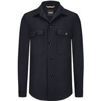 BOSS Overshirt aus recyceltem Wollgemisch