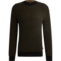 BOSS Pullover aus einem zweifarbigem Baumwollgemisch