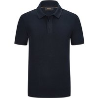 BOSS Rippstrick-Poloshirt mit Seide