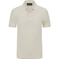 BOSS Rippstrick-Poloshirt mit Seide