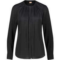 BOSS Rüschenbluse Damen Bluse aus Stretchseide BANORAH Langarm