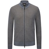 BOSS Strickjacke mit Stehkragen und zip