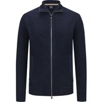 BOSS Strickjacke mit Zip und Fleece-Frontseite