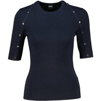 BOSS Strickpullover Damen Strickpullover mit Wolle Slim Fit (1-tlg)