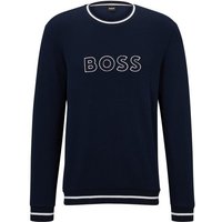 BOSS Sweater Contemporary Sweatshirt mit großem Markenlogo auf der Brust