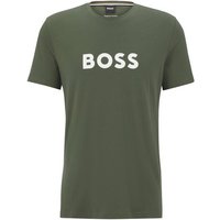 BOSS T-Shirt T-Shirt RN mit großem Markenprint auf der Brust