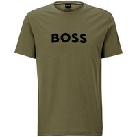 BOSS T-Shirt T-Shirt RN mit großem Markenprint auf der Brust