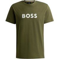 BOSS T-Shirt T-Shirt RN mit großem Markenprint auf der Brust