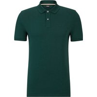 BOSS Unifarbenes Piqué-Poloshirt mit kleiner Label-Stickerei