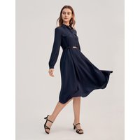 LILYSILK 100% Natur Seidenkleid Atmungsaktiv Superleicht Dunkel Blau XXL