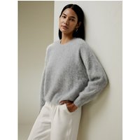 LILYSILK Kaschmirpullover Damen Hellgrau DE 100% Kaschmir Japanische Vliestechnik Eleganz Und Komfort Lockere Und Bequeme S