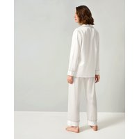 LILYSILK 22 MM Seiden Pyjamas Set Atmungsaktiv Superleicht Natürliches Weiß L