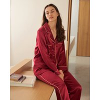 LILYSILK Seidenpyjama Damen Rotwein DE 100% Grade 6A Maulbeerseide Glatt Weich Und Gemütlich XL