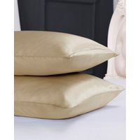 LILYSILK 25 Momme Seiden Kissenbezug Kaffee Deutschland Reine Seide Komfortabel Und Freundlich Für Allergiker Weich Und Gemütlich 80X80Cm