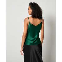 LILYSILK Camisole Seide Smaragdgrün Deutschland 100% Reine Seide Dünne Verstellbare Schultergurte Perfekt Für Jeden Anlass Spaghettitop S