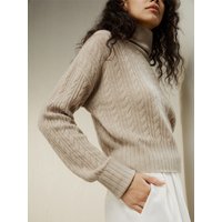 LILYSILK Damen Kaschmirpullover 100% Kaschmir Hohe Taille Hautfreundlich Und Atmungsaktiv Beige M Deutschland