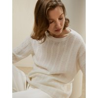 LILYSILK Damen Kaschmirpullover 100% Kaschmir Mühelose Eleganz Super Weich Weiß M Deutschland