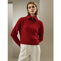 LILYSILK Frauen Polo Pullover Für Frauen Rot DE Entspannte Passform XS