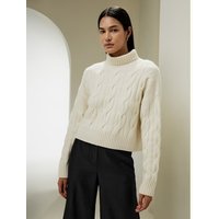 LILYSILK Damen Weiß DE 100% Kaschmir Oversized-Casual-Style Hautfreundlich Und Atmungsaktiv Eleganz Und Komfort S