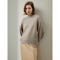 LILYSILK Damen Wollpullover Kaschmir Wolle Kragen Hautfreundlich Und Atmungsaktiv Kamel M DE