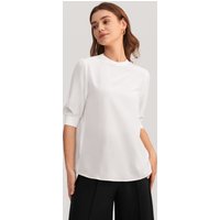 LILYSILK Super Weich Elegantes Lässiges Seide T-Shirt Mit Rippenmanschette De Papyrusweiß XS