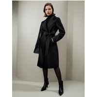 LILYSILK Trenchcoat Für Damen Schwarz DE Seidig Warm Klassisches Design Perfekt Für Jeden Anlass XS