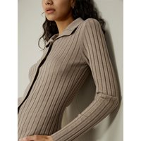 LILYSILK Gerippter Cardigan Damen Kaschmir Seidenmischung Warm Gemütlich & Bequem Dunkles Kamel S Deutschland