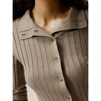 LILYSILK Gerippter Cardigan Kaschmir Seidenmischung Weich Und Hautfreundlich Hautfreundlich Und Atmungsaktiv Dunkles Kamel M Deutschland