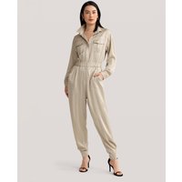 LILYSILK Jumpsuit Seide Damen Aprikose Deutschland Reine Seide Einstellbare Manschettenknöpfe Atmungsaktiv XS