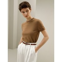 LILYSILK Kaschmir Pullover Damen Toffee DE 100% Kaschmir Raffinierten Look Unverzichtbare Kleidung XS