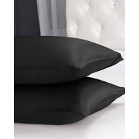 LILYSILK Kissenbezug Seide Schwarz Deutschland 100% Grade 6A Maulbeerseide Die Nachhaltiger Sind Weich Und Gemütlich Kopfkissenbezüge 40X80Cm